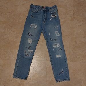 Raw dnm jeans with  embroidery size M